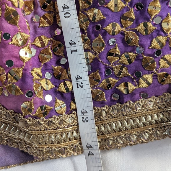 Beautiful pink and purple tie dye ready to wear Indian wedding Lehenga Choli - Picture 12 of 16